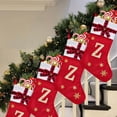 thumbnail image 4 of Christmas Stockings Velvet with Embroidered Pattern Letters Initial Customized Family Ornament Large Fireplace Stockings Plush Cuff Holiday Party Home Xmas Tree Decor Gift Bags, 4 of 5
