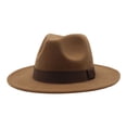 thumbnail image 1 of Men's and Women's Solid Ribbon Bucket Hat Jazz British Hat, 1 of 3