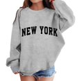 thumbnail image 1 of MIASHUI Chandail en Molleton pour Filles Hauts Imprimés Lettres Pull Col Rond, Gris, 3-4 Ans, 1 of 5