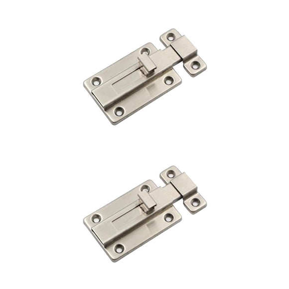 Baohd Heavy Duty and Reliable Door Security Slide Latch Lock with Screws 3inch Bathroom 4 Style A 2Set