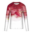 thumbnail image 4 of TIMIFIS T-Shirt pour Homme Classique Incontournable Chemises pour Hommes Hauts Décontractés Col Rond Chandail à Enfiler Manches Longues T-Shirt Hauts Été Vêtements Confortables Vintage T-Shirt à Imprimé Graphique-Redfall, 4 of 5
