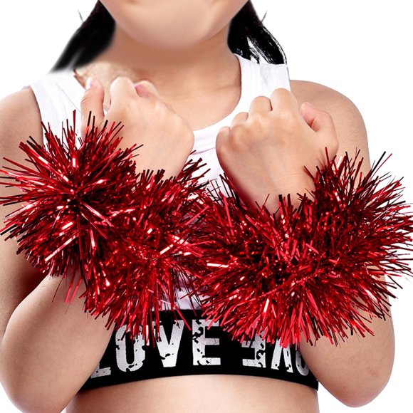 HBFAGFB Party Decorations Children Adult Wrist Color Flower Event Sports Cheering Supplies Red
