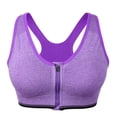 thumbnail image 4 of MesaSe Women‘s Front Zipper Closure Sports Bra High Impact Support Racerback Zip Front Close Workout Bras with Removable Pads, 4 of 9