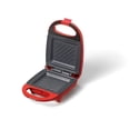 thumbnail image 1 of Ricardo Mini Machine à Sandwich, Sandwichs Chauds Rapidement, Plaques Antiadhésives, Chauffage Uniforme, Voyant Préchauffage, Stockage Cordon, Loquet, Rouge, 1 of 5