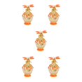 thumbnail image 2 of Dalazy Eco-friendly Dragonfly Decorative Glass Perfume Bottle Sturdy And Durable Gifts Refillable orange 5Set, 2 of 6