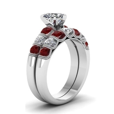 Bague de Fiançailles Saint-Valentin Bague de Mariage Bague en Forme de Cœur Bijoux en Alliage