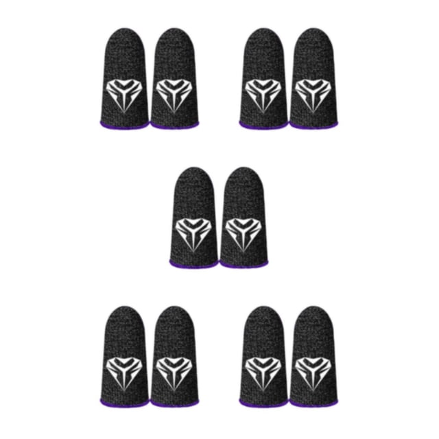 Baohd Gants à Manchon pour Jeu Mobile Résistants à la Sueur et Confortables Violet 45x25mm 5Ensemble