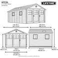 thumbnail image 3 of LIFETIME 11 Ft. X 18.5 Ft. Outdoor Storage Shed, 3 of 9