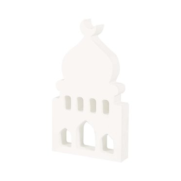 Ramadan Wooden Table Decorations, Exquisite Cutout Design, Muslim Festival Party Supplies, Eid Al-Fitr Gift