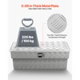 thumbnail image 2 of KFFKFF Truck Bed Tool Box, Heavy Duty Aluminum Tool Box with Tread Patterns, Storage Toolbox Chest Organizer with Lock and Key, 2 of 9