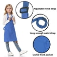 thumbnail image 3 of TOPTIE Kids Aprons with Pocket & Adjustable Strap, Child Chef Bib Apron for Kitchen Cooking Baking Painting-Blue-XXL, 3 of 8