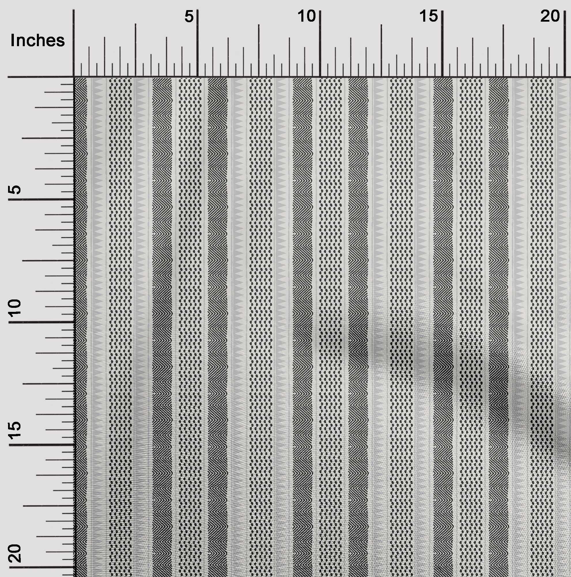 oneOone Cotton Cambric Fabric Chevron Block Print Fabric By The Yard 56 Inches Wide