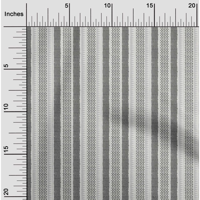 oneOone Tissu Popeline de Coton Chevron Imprimé au Mètre 42 Pouces de Large