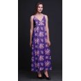 thumbnail image 3 of Bimba Robe Longue Maxi d'Été à Imprimé Floral pour Femme à Col en V Tenue de Villégiature de Vacances-Petit, 3 of 6