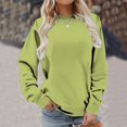 thumbnail image 4 of Meichang Chandails à Col Rond pour Femmes Décontractés à Manches Longues Chandails à Enfiler Hauts Unis Coupe Ample Printemps Hiver Chandail en Molleton en Liquidation, 4 of 6