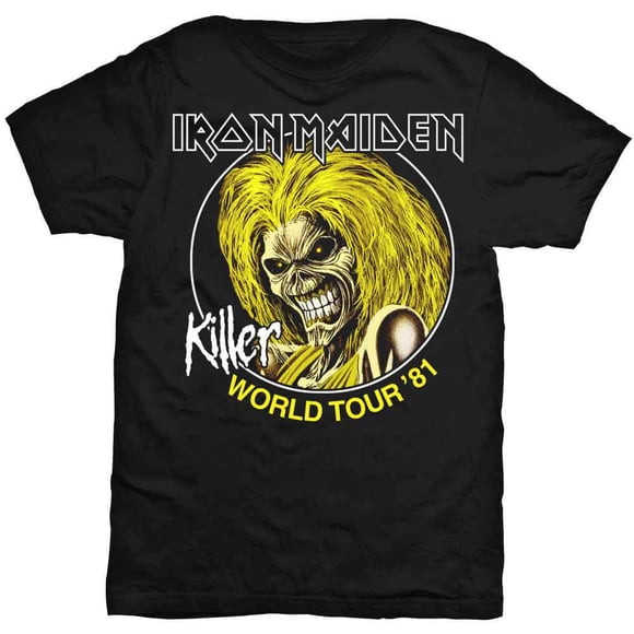 Iron Maiden Unisex T-Shirt Killer World Tour 81