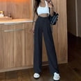 thumbnail image 2 of Sentmoon Wide Leg Sweatpants Women Oversized High Waist Woman Sweatpants Loose Solid Color Breathable Running Pants Women Fall Soft and Comfortable for Beach Vacation S, 2 of 7