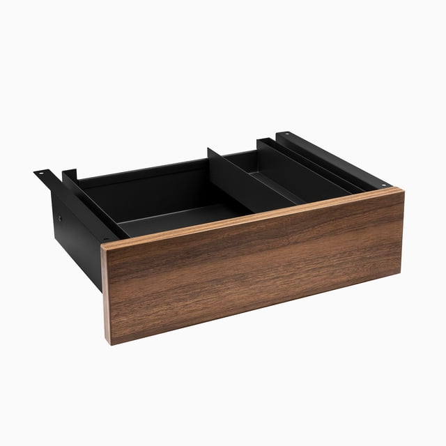 Desky Minimal Under Desk Drawer - Jarrah Legno Laminate / Black