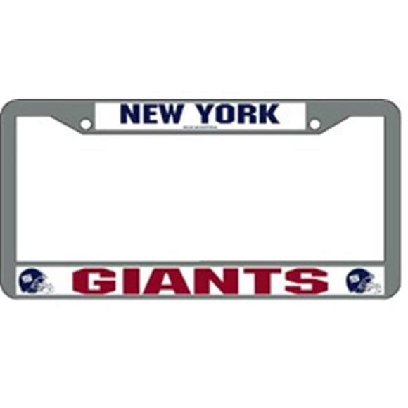 Cadre de Plaque d'Immatriculation New York Giants Chrome