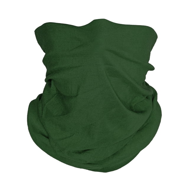 Top Headwear Face Covering Neck Gaiter - Dark Green