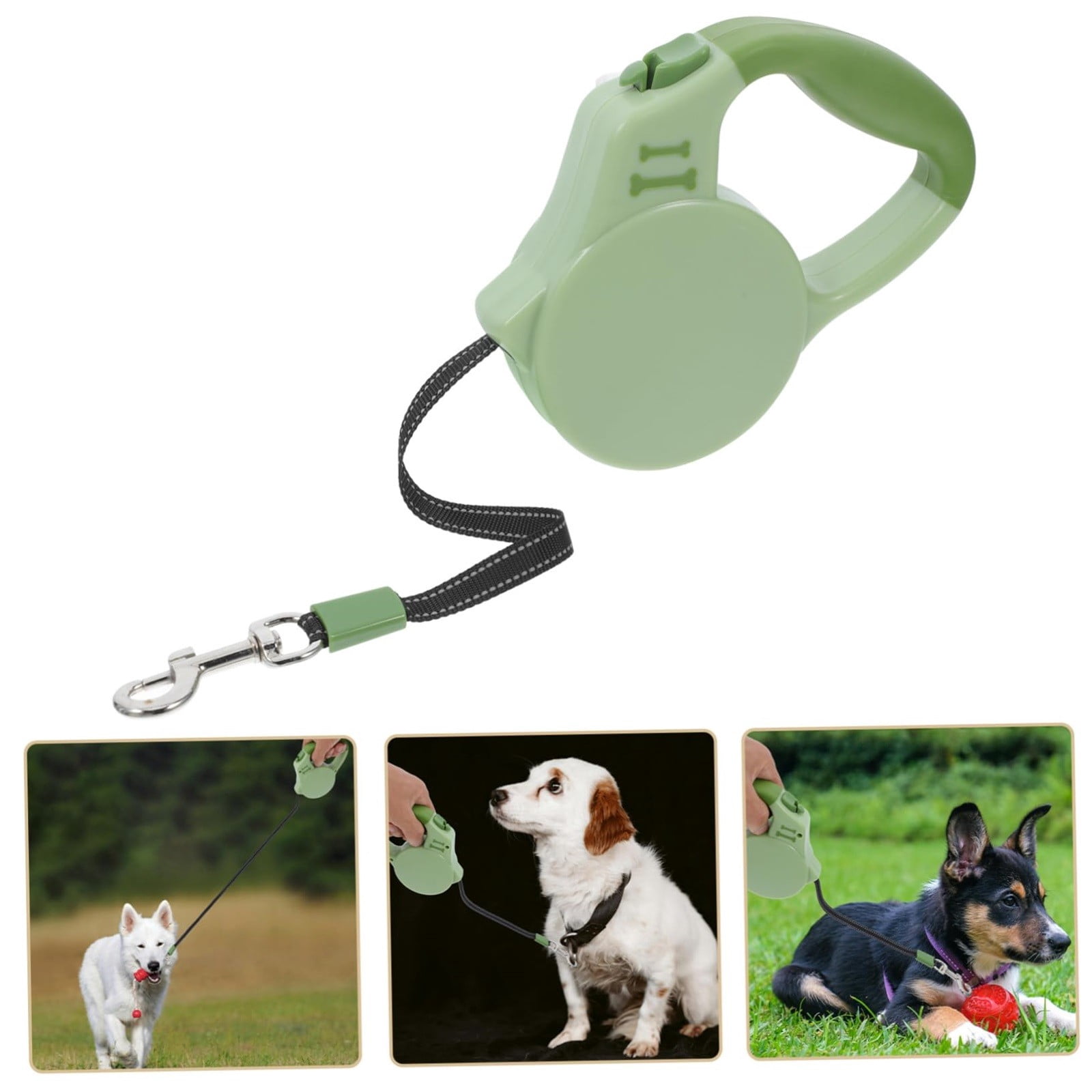 Dog Leash Retractable Leash Small Dog Pet Traction Rope For Dogs Dog Running Leash Dog Walking Belt Pet Pulling Rope Training Leash For Puppies Dog Training Leash Green, 13.5x3 cm, Green