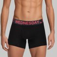 thumbnail image 2 of Men's Underwear Boxer Briefs Mid Length Mid Waist Weekday Underwear Boxers Shorts Red M, 2 of 4