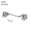 thumbnail image 1 of Window Eye Latch Gate Door Window Stainless Steel Windproof Lock Hook with Mounting Screws, 1 of 10