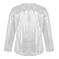 thumbnail image 2 of MIASHUI T-Shirt à Paillettes pour Garçons et Filles, Col Rond, Manches Longues, pour Carnaval, Argent, 8-9 Ans, 2 of 6