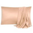 thumbnail image 1 of Unique Bargains Luxury Satin Pillowcase Cool Silk Pillow Case Cover 2pcs, 1 of 9