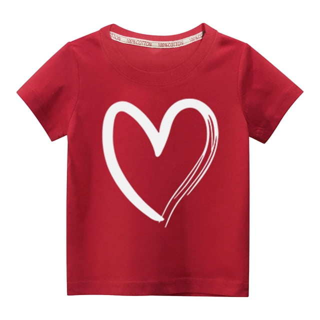 Rbaofujie T-Shirts à Manches Courtes pour Filles Col Ras du Cou Confort Doux T-Shirts Basiques.