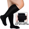 thumbnail image 3 of LEEYNEER Wide Calf Compression Socks for Women and Men Circulation  Plus Size Knee High Support Stockings  4XL, 3 of 6