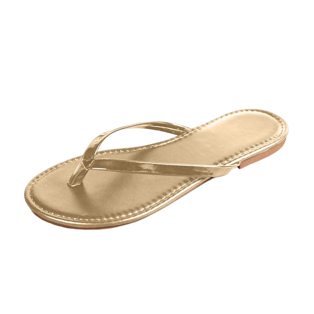 DAFEI Flip Flops Womens Sandals Ladies New Casual Versatile Comfortable Large Size Sandals Flat Bottom Flip Flops Sandals