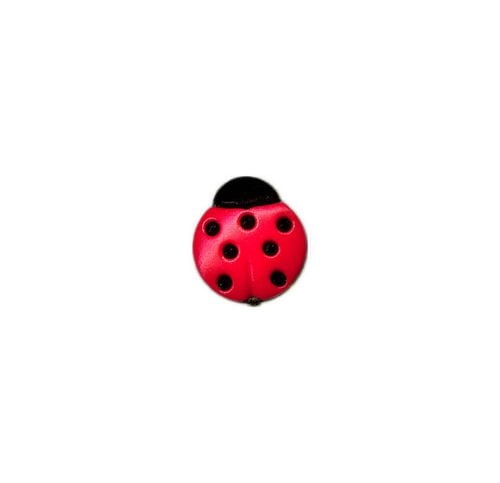 LA VOGUE Ladybug Novelty Shank Buttons 18 mm (0.71 in), rouge