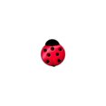 thumbnail image 2 of LA VOGUE Ladybug Novelty Shank Buttons 18 mm (0.71 in), rouge, 2 of 2