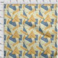 thumbnail image 3 of oneOone Cotton Silk Fabric Rectangle & Triangle Geometric Printed Fabric 1 Yard 42 Inch Wide, 3 of 4