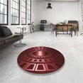 thumbnail image 4 of Ahgly Company Tapis d'Intérieur Rectangulaire Transitionnel Rouge Brique Feu Lavable à la Machine, 4 Pieds x 6 Pieds, 4 of 7