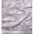 thumbnail image 1 of Soimoi Polyester Crepe Fabric Dry Tree Print Sewing Fabric Yard 52 Inch Wide, 1 of 3