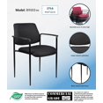 thumbnail image 3 of Boss Office Square Back Diamond Fabric Stackable Guest Chair in Black, 3 of 8