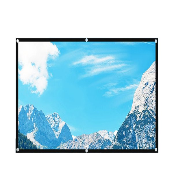 Projector Screen Metal Grey Anti-Light 60-130 inch Portable Reflective Screen ,Easy to Setup