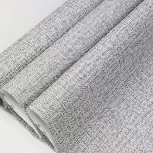 Yancorp 328ft gray Textured Fabric Wallpaper Faux grasscloth grey Peel and Stick Wallpaper Self-Adhesive Wallpaper Linen Removable Wallpaper cabinets counter Top Liners