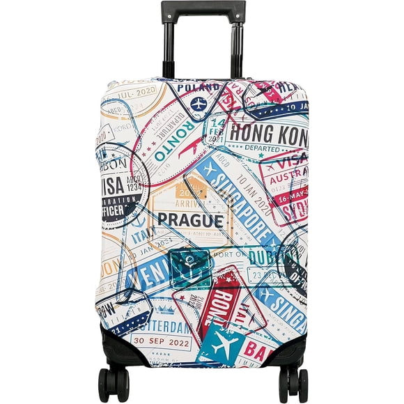 Luggage Cover Approved Go Travel Suitcase Protector Elastic Washable Baggage Covers for 21-24 inch Luggage (M)