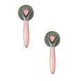 thumbnail image 1 of Oleegame 2PC Cleaning Brush PAKEWAY Pet Cat Brush Massage Tools Multi-function Non-slip Grip Handle Comb Pink, 1 of 2