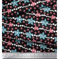 thumbnail image 3 of Soimoi Poly Georgette Fabric Dot & Floral Artistic Decor Fabric Printed Yard 42 Inch Wide, 3 of 5