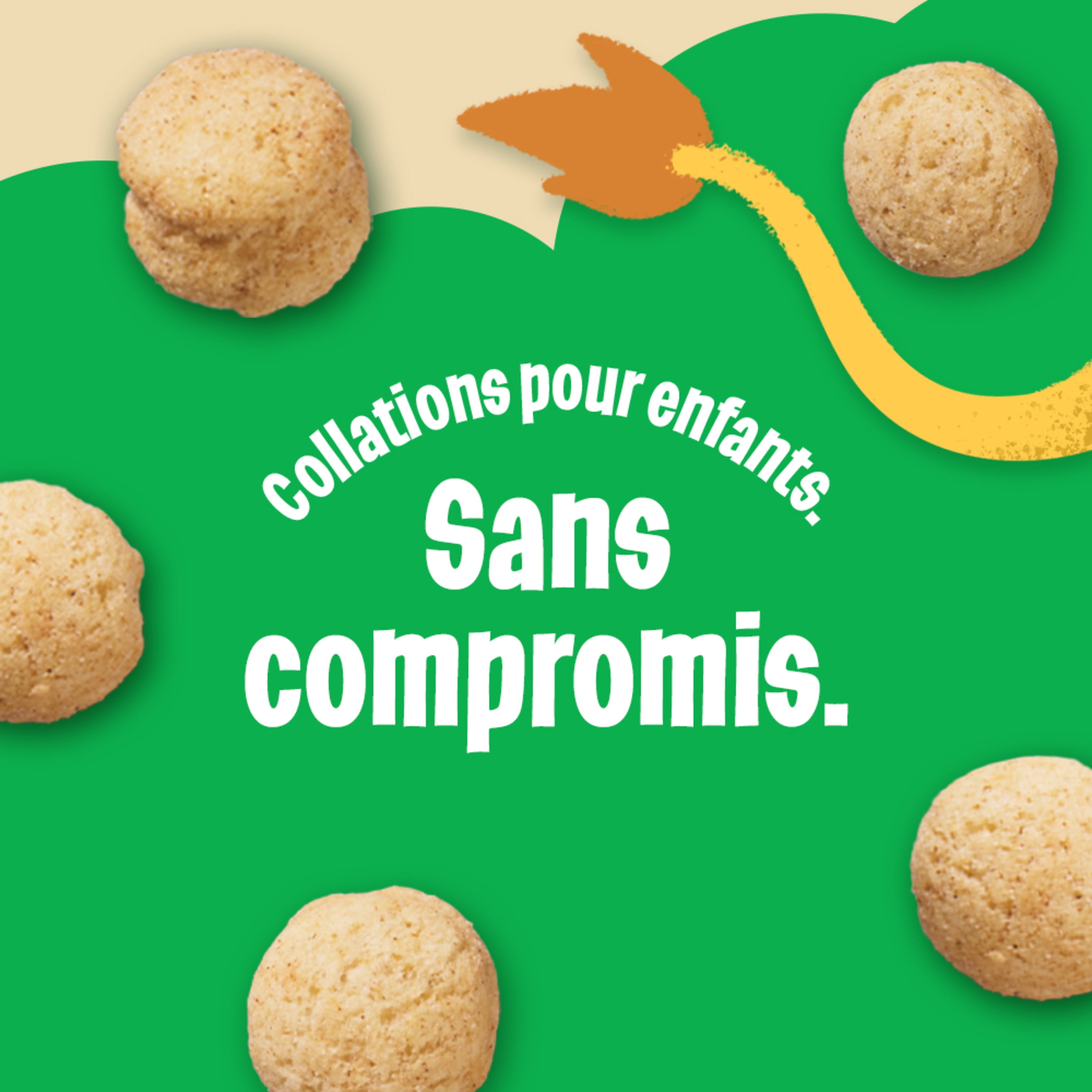GERBER Soufflés ronds NutriP’tit, pomme et cannelle, avec quinoa de grains entiers
