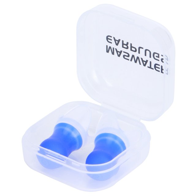 Bouchon d'Oreille Réutilisable, Bouchon d'Oreille à Réduction de Bruit pour la Natation, le Vol et le Sommeil Bleu G+box