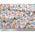 thumbnail image 2 of Soimoi Cotton Duck Fabric Triangle Geometric Print Fabric by The Yard 56 Inch Wide, 2 of 3