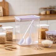 Miogawg Plastic Airtight Food Storage ContainerClear LeakProof Sealed Storage Box Reusable Stackable Kitchen Organizer Container For Pantry CerealSnack Dry Food