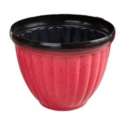 Noehoiugi Large Ribbed Plastic Planter Pots For Indoor Outdoor Plants, Lightweight Durable Flower Pot With Drainage Holes