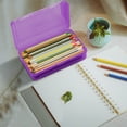 thumbnail image 4 of Dvruxg Plastic Cosmetics Case, Large Capacity Box, Hard Crayon Box Storage with Snap-Tight Lid for Office Supplies(Purple), 4 of 5
