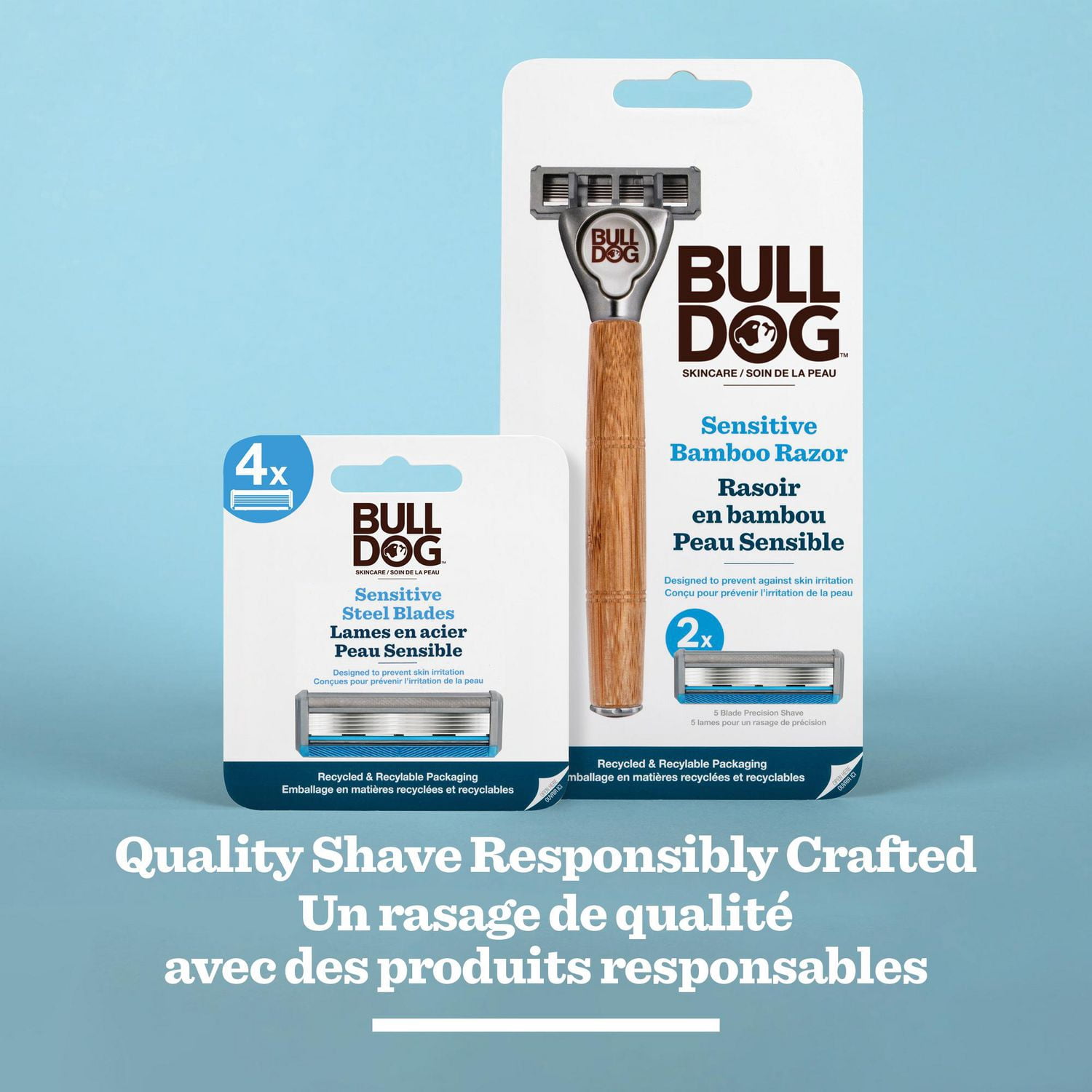 Bulldog Skincare for Men Sensitive Razor Refills - 4 count